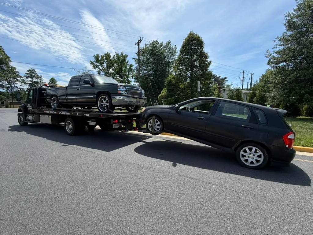 Two vehicles loaded in a single stop in Falls Church, VA by Dalo Auto Recycling