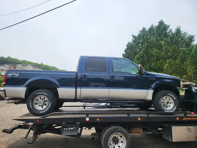 Older Ford truck with hidden frame rust during Virginia inspection